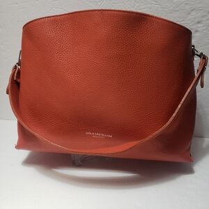 VIOLA CASTELLANI (Italy) Genuine Leather Shoulder Tote Bag